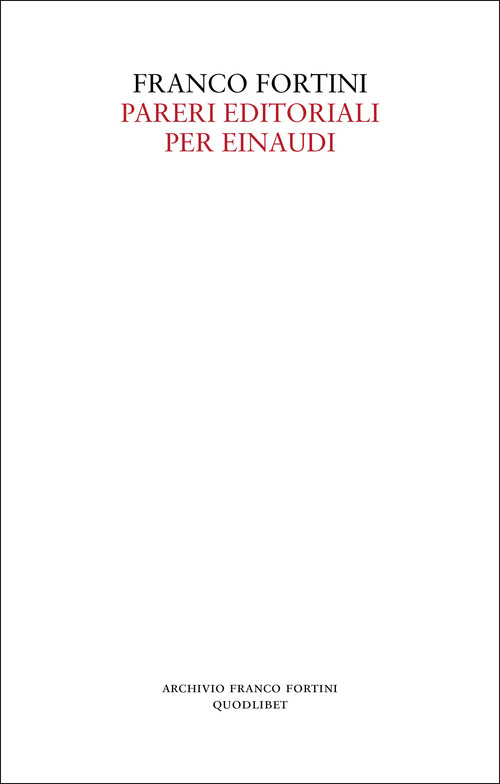 Pareri editoriali per Einaudi