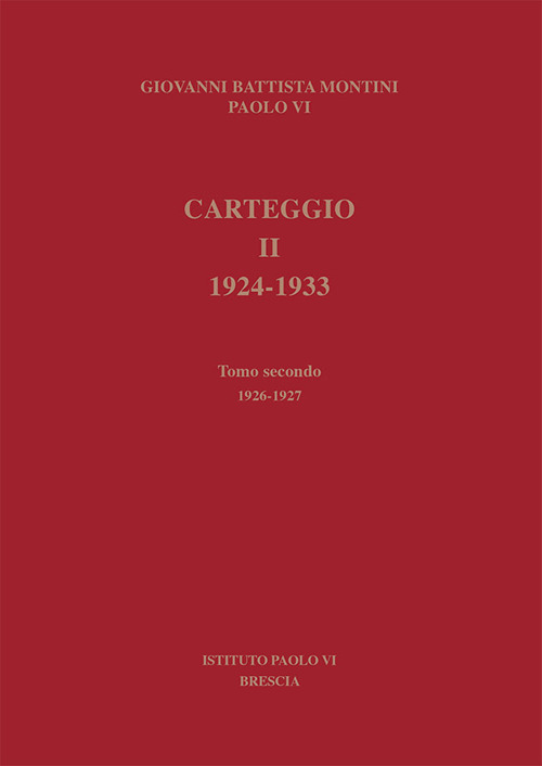 Carteggio 1924-1933