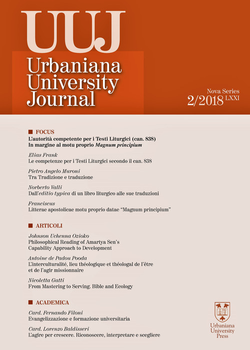 Urbaniana University Journal. Euntes Docete