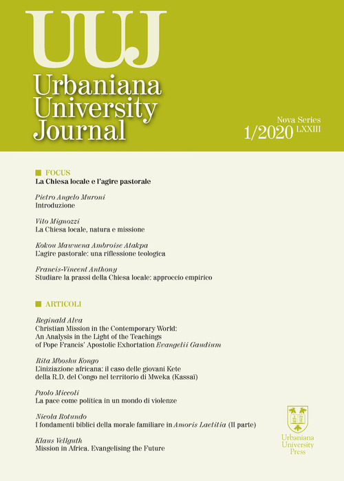Urbaniana University Journal. Euntes Docete