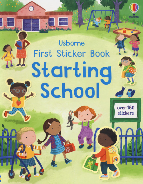 First sticker book. Starting school