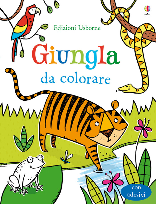 Giungla da colorare. Con adesivi