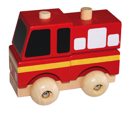 AutoPompa vigili del fuoco. Mezzi in legno smonta e rimonta