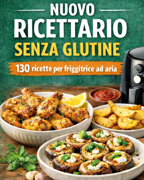 Ricettario senza glutine con 130 ricette per friggitrice ad aria