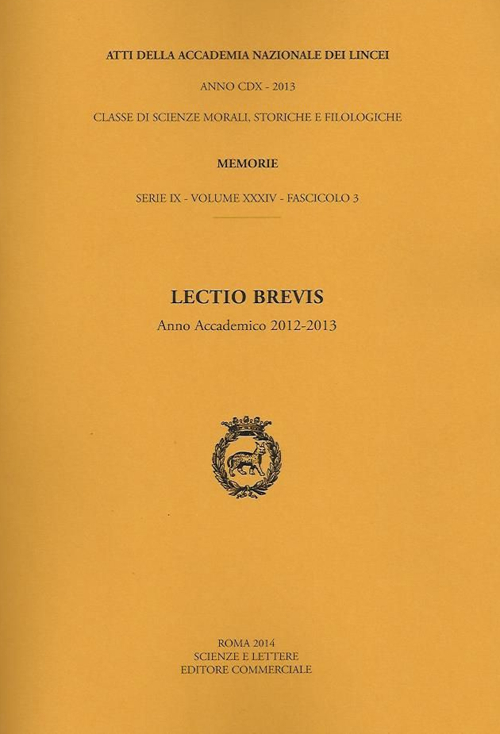 Lectio brevis (anno accademico 2012-2013)