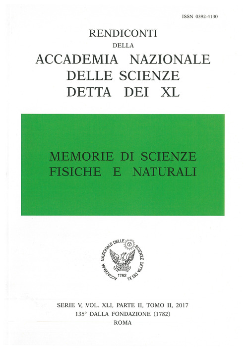 Memorie di scienze fisiche e naturali. Serie V. Rendiconti della Accademia Nazionale delle Scienze detta dei XL