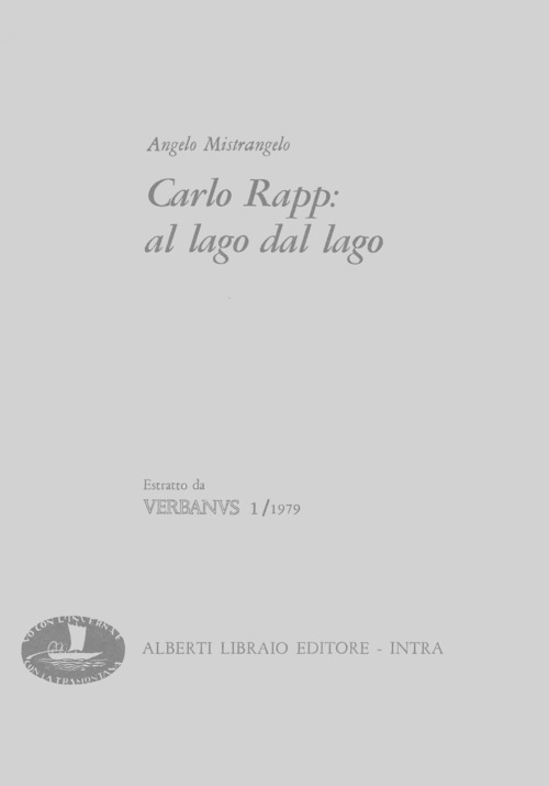 Carlo Rapp: al lago dal lago
