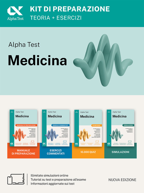 Alpha Test Medicina. Kit di preparazione. Per l'ammissione ai corsi di laurea in Medicina, Odontoiatria e Veterinaria delle università statali. Nuova edizione con i quesiti della banca dati ufficiale 2024. Ediz. MyDesk