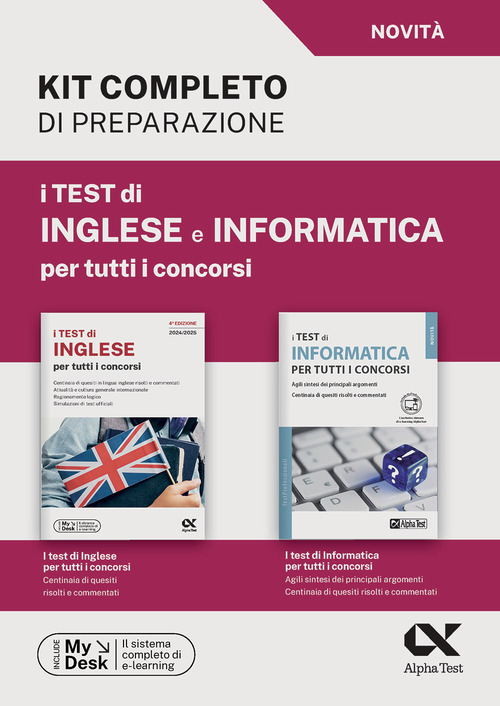 I test di inglese e informatica per tutti i concorsi. Kit completo di preparazione. Ediz. MyDesk