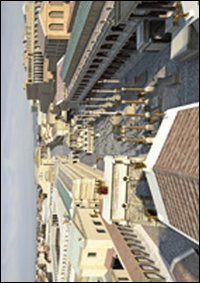 Roma Foro Romano da Campidoglio. Stato attuale e ricostruzione