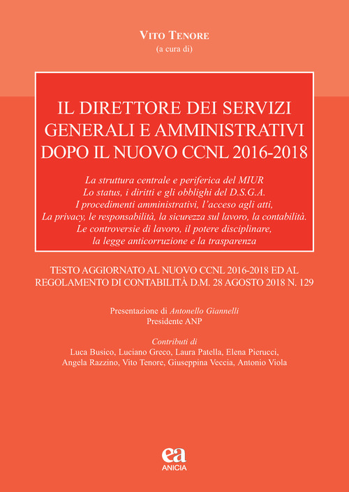 Il direttore dei servizi generali e amministrativi dopo il nuovo CCNL 2016-2018