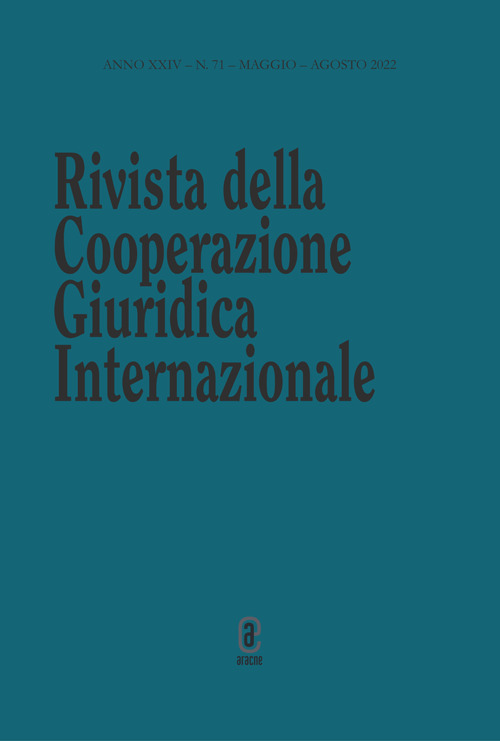 Rivista della Cooperazione Giuridica Internazionale. Quadrimestrale dell'istituto Internazionale di Studi Giuridici
