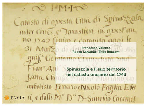 Spinazzola e il suo territorio nel catasto onciario del 1743