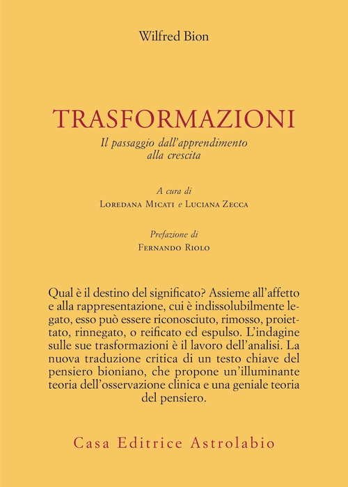 Trasformazioni. Il passaggio dall'apprendimento alla crescita