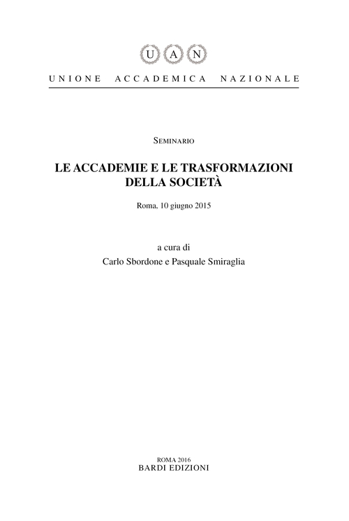 Le accademie e le trasformazioni della società