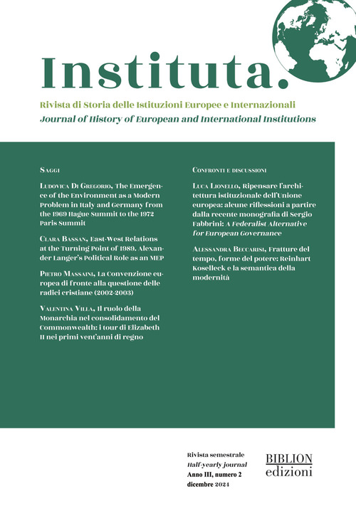 Instituta. Rivista di Storia delle istituzioni europee e internazionali