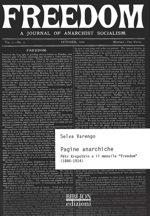 Pagine anarchiche. Petr Kropotkin e il mensile &laquo;Freedom&raquo; (1886-1914)