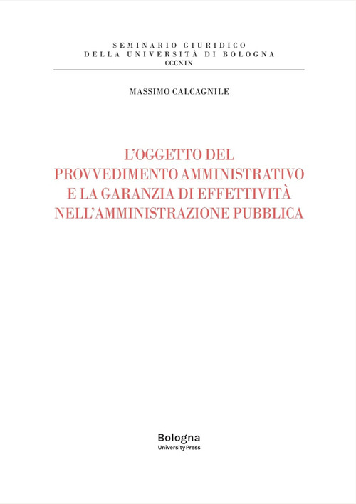 L'oggetto del provvedimento amministrativo e la garanzia di effettività nell'amministrazione pubblica