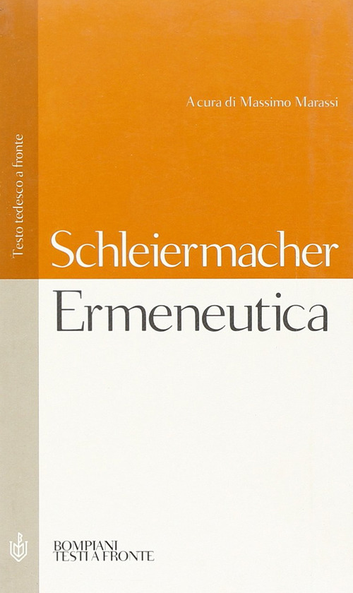 Ermeneutica. Testo tedesco a fronte