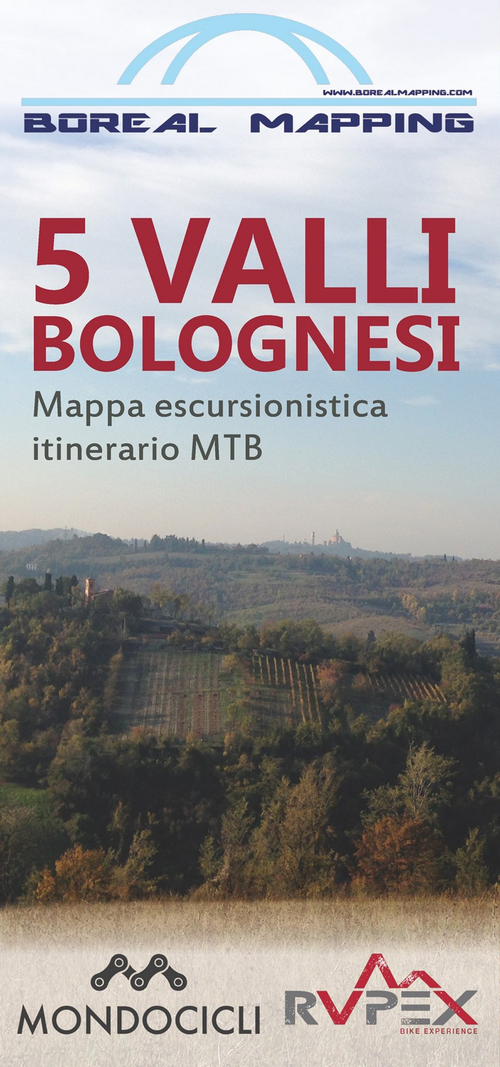 5 valli bolognesi. Mappa escursionistica dell'itinerario