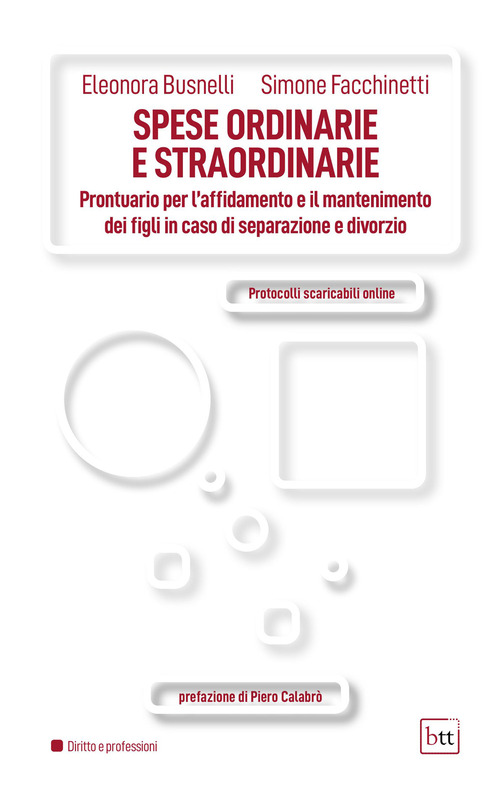 Spese ordinarie e straordinarie. Prontuario per l'affidamento e il mantenimento ei figli in caso di separazione e divorzio