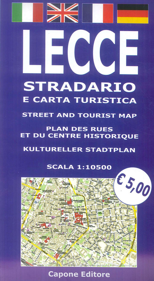 Lecce, stradario e carta turistica. 1:10.500
