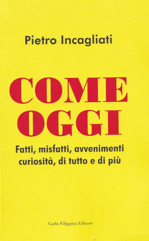 Come oggi. Fatti, misfatti, avvenimenti curiosit&agrave;, di tutto e di pi&ugrave;