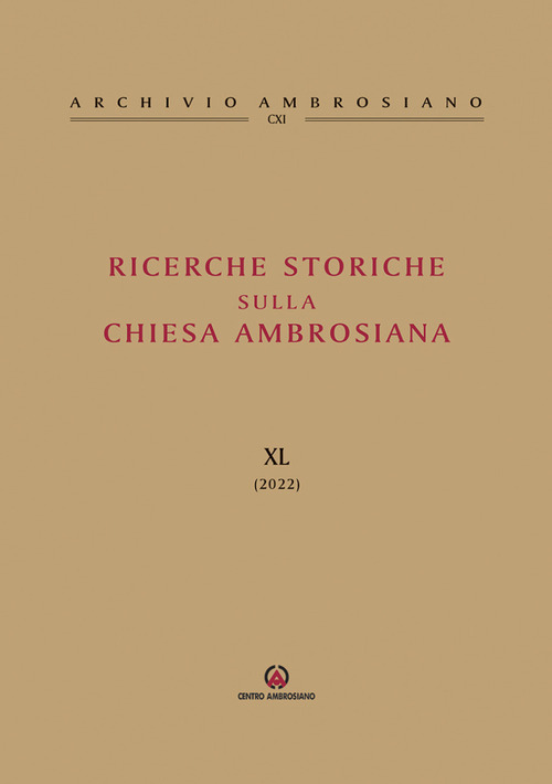 Ricerche storiche sulla Chiesa ambrosiana
