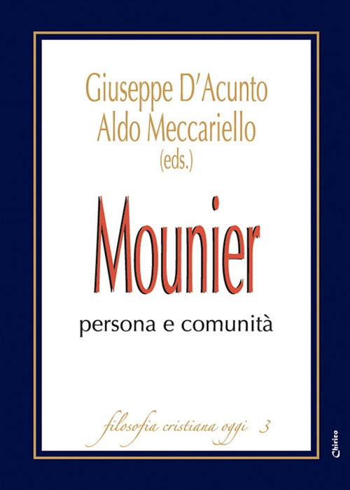 Mounier: persona e comunità