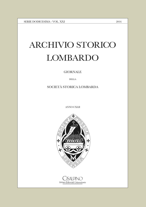 Archivio storico lombardo. Giornale della Società storica lombarda