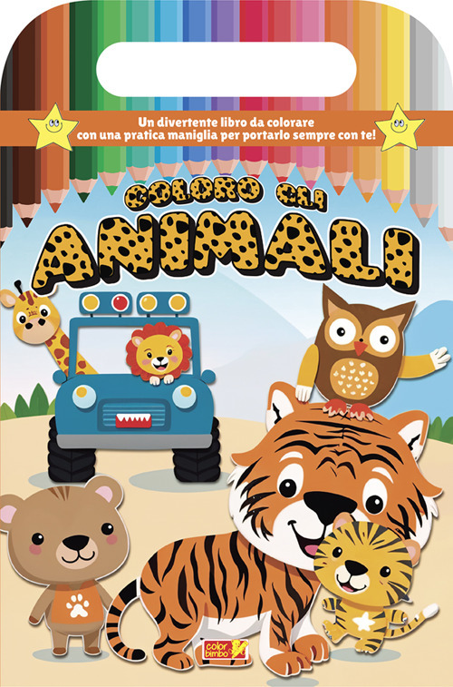 Coloro gli animali. Libro da colorare con maniglia. Ediz. illustrata