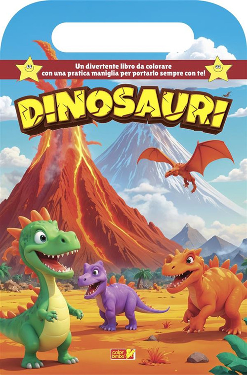 Dinosauri. Libro da colorare con maniglia