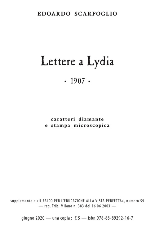 Lettere a Lydia