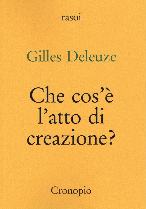 Che cos'&egrave; l'atto di creazione?