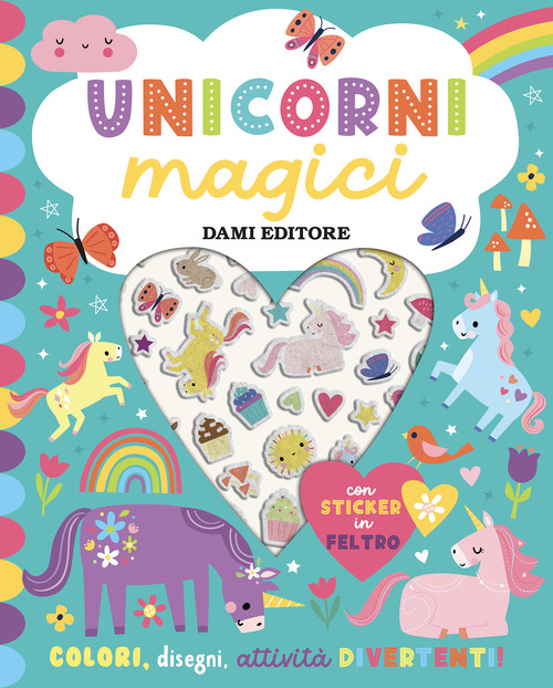 Unicorni magici. Sticker in feltro