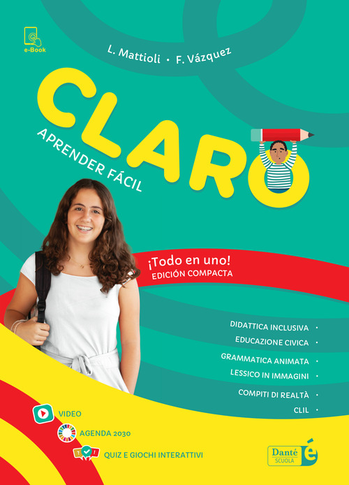 Claro. Edici&oacute;n compacta, libro del alumno y cuaderno + mapas y tablas + &iexcl;Qu&eacute; calor! 1, libro per le vacanze + &iexcl;Qu&eacute; calor! 2, libro per le vacanze. Per la scuola media