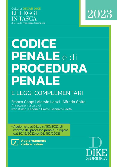 Codice penale e di procedura penale e leggi complementari