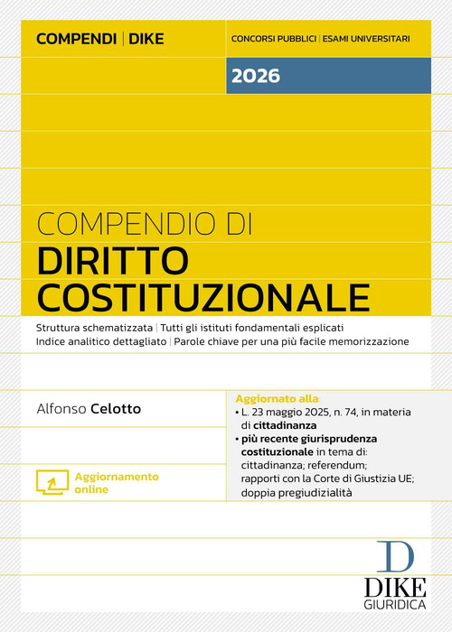 Compendio di diritto costituzionale 2026