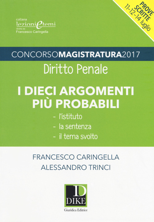 Concorso magistratura 2017. I dieci argomenti pi&ugrave; probabili di diritto penale