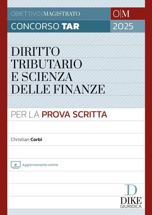 Concorso TAR 2025. Diritto tributario e Scienza delle finanze per la prova scritta