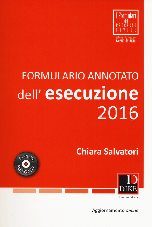 Formulario annotato dell'esecuzione 2016