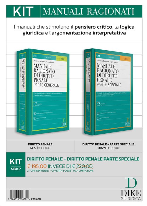 Kit. Manuali ragionati: Diritto penale-Diritto penale parte speciale