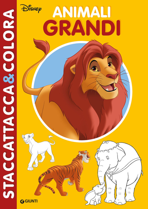 Animali grandi. Il Re Leone. Staccattacca&colora, Con adesivi