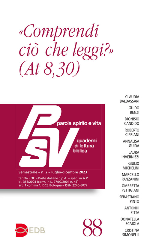 Parola spirito e vita. Quaderni di lettura biblica