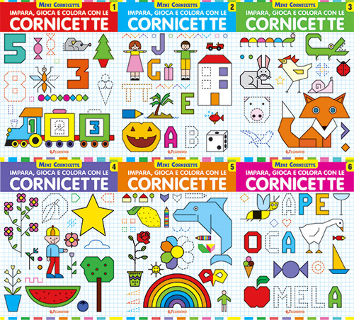 Impara, gioca e colora con le cornicette. Mini cornicette