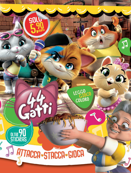 44 gatti. Stickers. Con adesivi