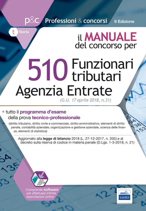 510 funzionari tributari Agenzia entrate. Manuale del concorso