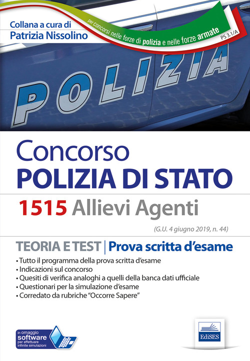 Concorso Polizia di Stato. 1515 Allievi Agenti. Teoria e test per la prova scritta d'esame