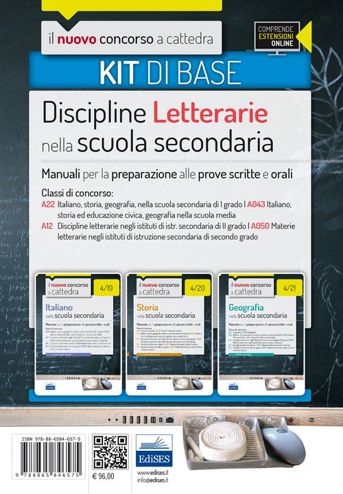 Il nuovo concorso a cattedra. Classi A22 (A043), A12 (A050) kit discipline letterarie. Manuali per la preparazione alle prove scritte ed orali