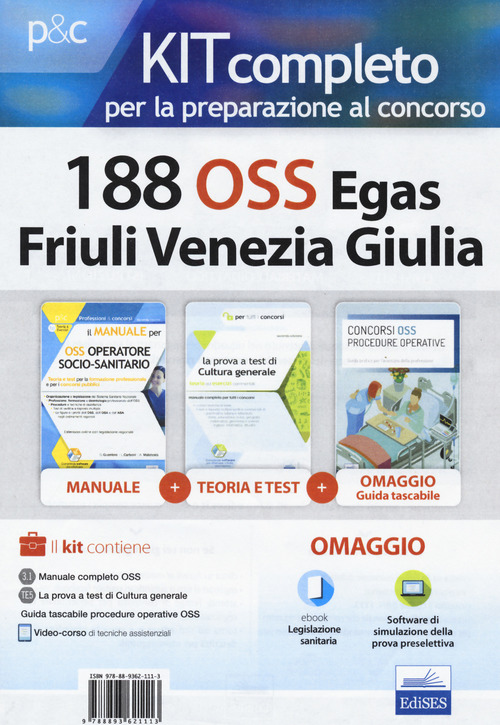 Kit completo per la preparazione al concorso 188 OSS Egas Friuli Venezia Giulia